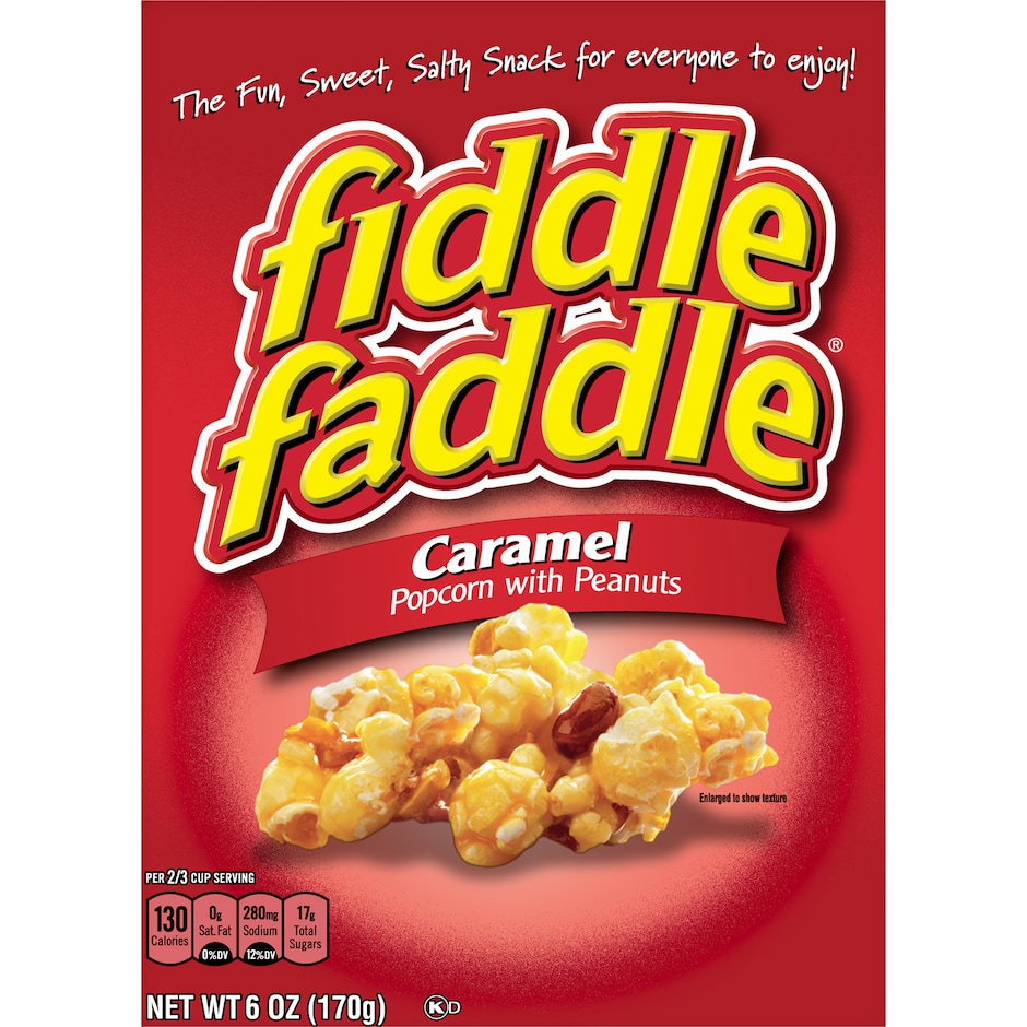 Fiddle Faddle Caramel Popcorn with Peanuts, 6-oz. Boxes