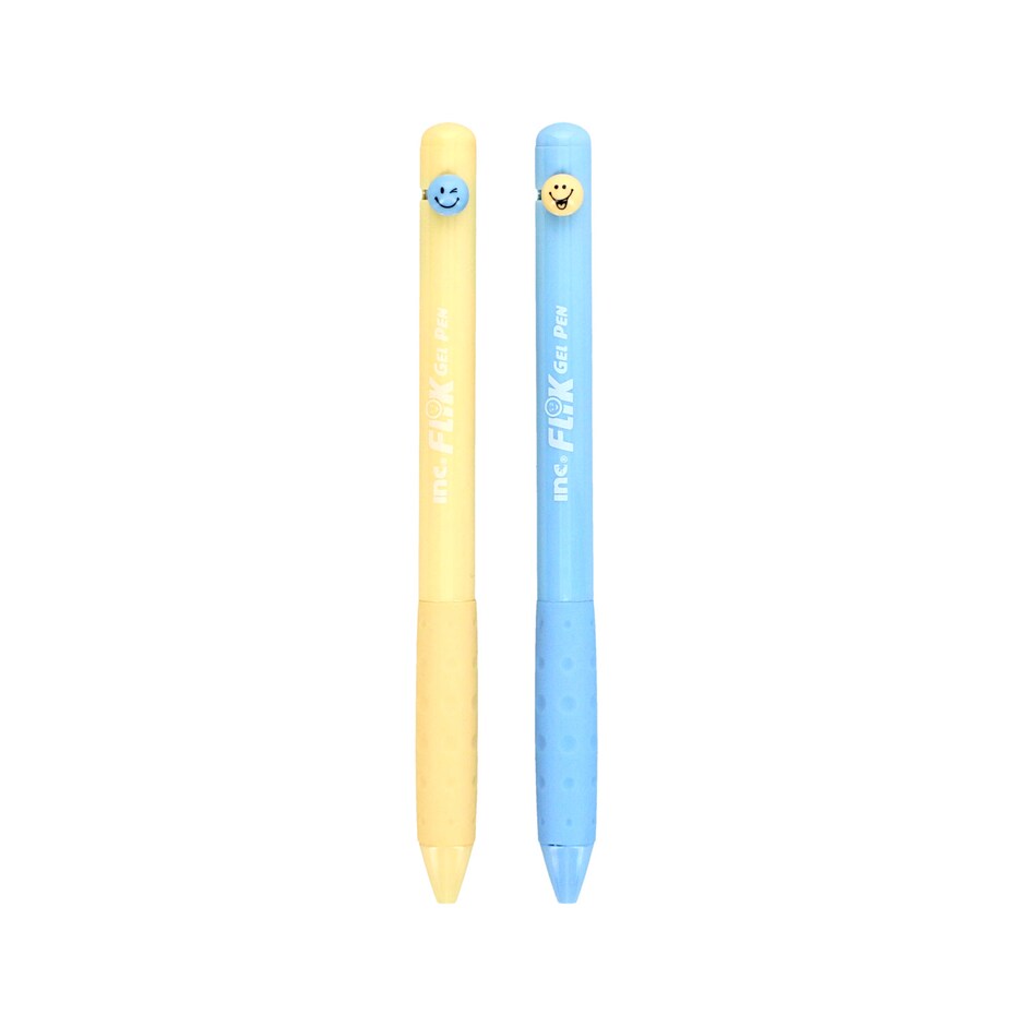 Plumas Gel Flix Tinta Negra Colores Surtidos Paq de 2 4