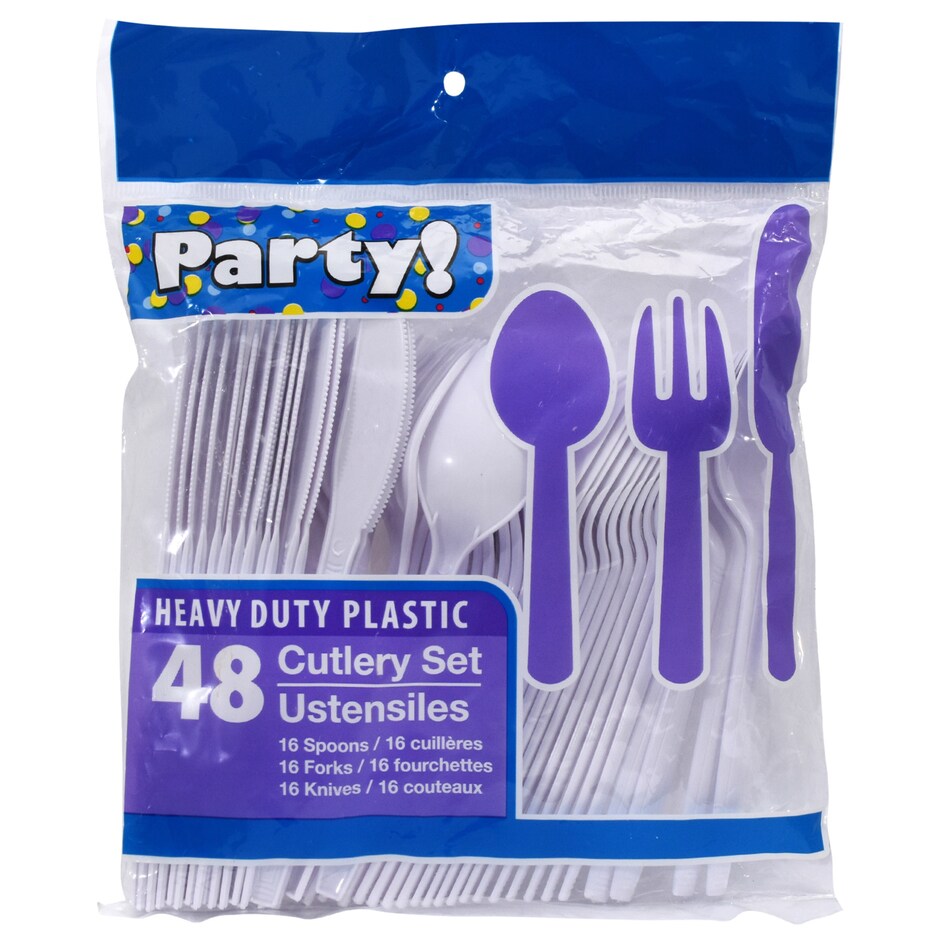 Cubiertos Plasticos Blancos 48 pzas x 4 Cajas - Pa Fiestas y Compartir 3