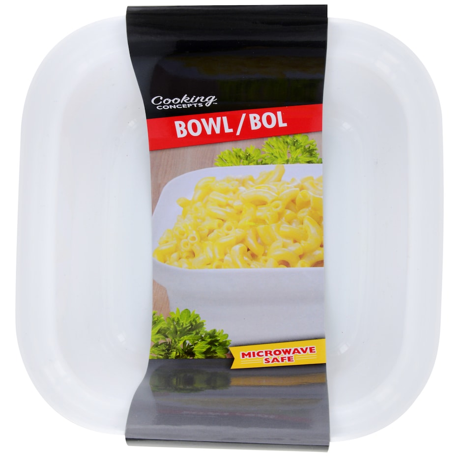 Bulk Cooking Concepts Square Microwavable Bowls, 6.5x2.5 in. Dollar Tree