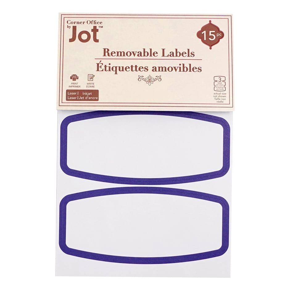 Jot Removable Paper Labels, 15ct. Packs Dollar Tree