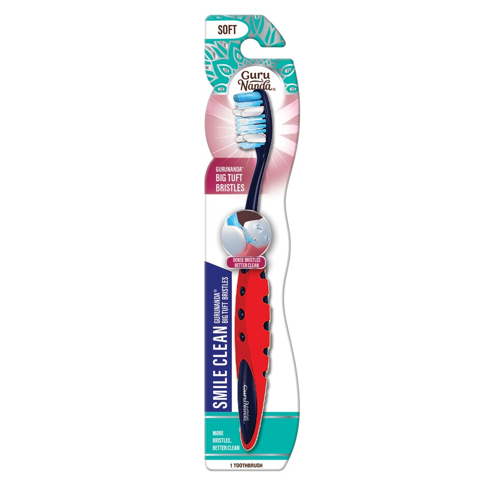 Cepillo Gurunanda Smile Clean Cerdas Suaves Grandes Paquete Colores 6