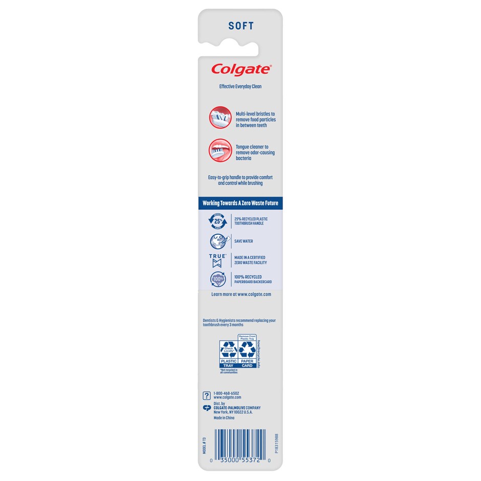 Cepillo Colgate Classic Clean Suave - Paquete de Dos 5