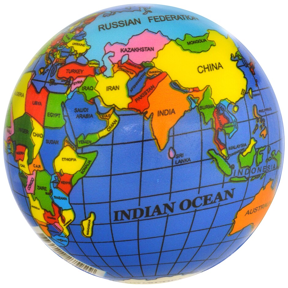 Globe Printed Foam Balls 3875 In