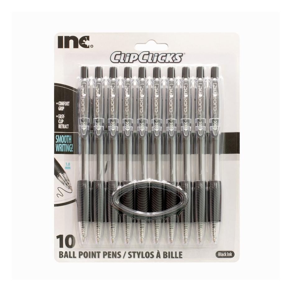 Lapiceros Inc ClipClicks Tinta Negra, Paquete de 10 - Escribe sin parar! 4