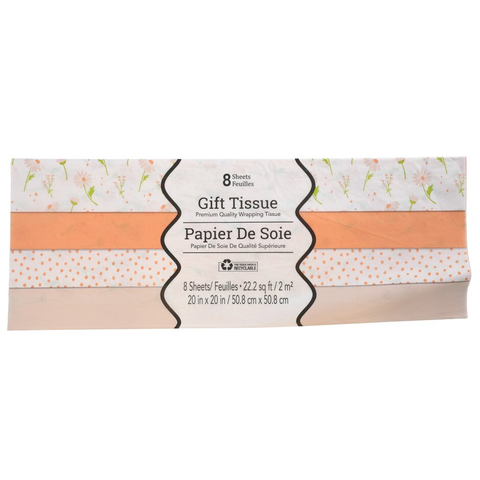 Papel de Seda de Colores y Estampados Pa Regalos 8 Hojas Paquete 4