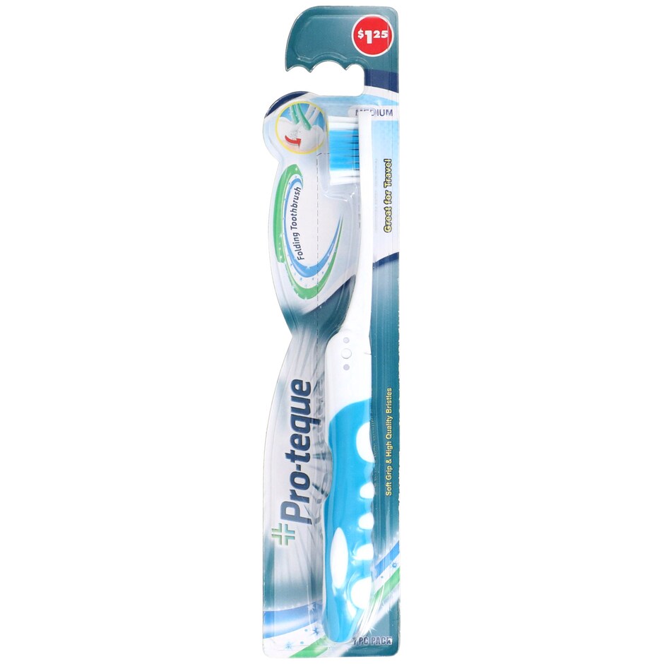 Cepillo Viajero Plegable Pro-Teque Agarre Suave para tu higiene 5