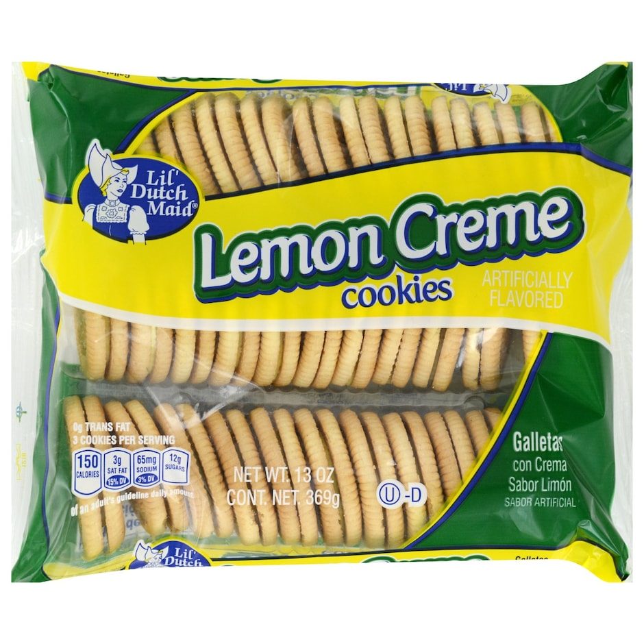 Bulk Lil' Dutch Maid Lemon Creme Cookies, 13 oz. Packs Dollar Tree