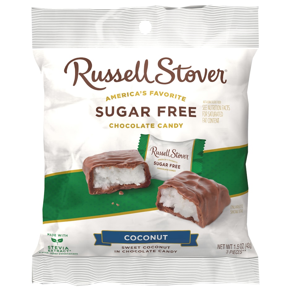 Bulk Russel Stover Sugar Free Chocolate Candies with Coconut Filling, 1