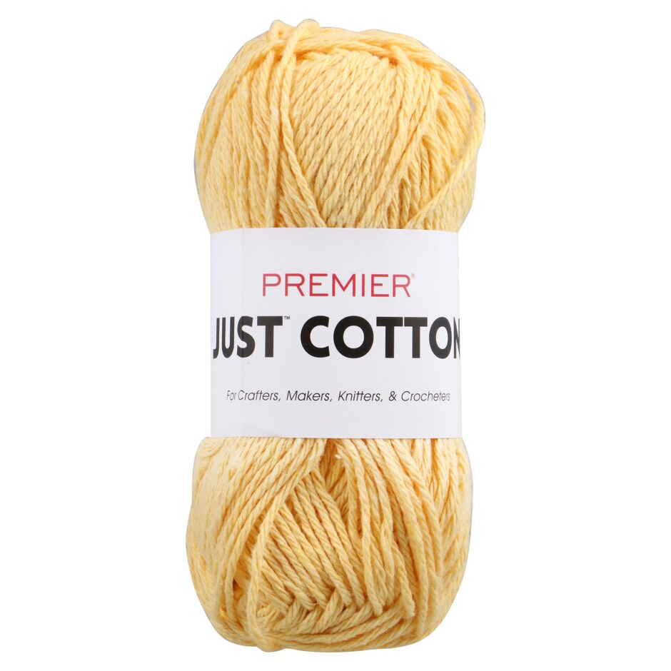 Bulk Premier Just Yellow Cotton Yarn, 104 yd. Dollar Tree