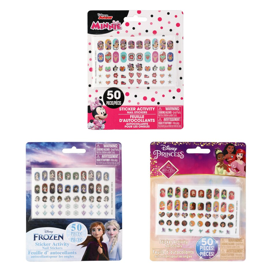 Bulk Licensed Character Nail Stickers, 50ct. Packs Dollar Tree