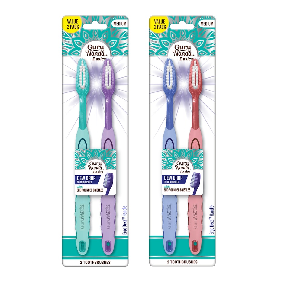 Cepillo Gurunanda Dew Drop Mediano - Pack 2 Colores Variados 3