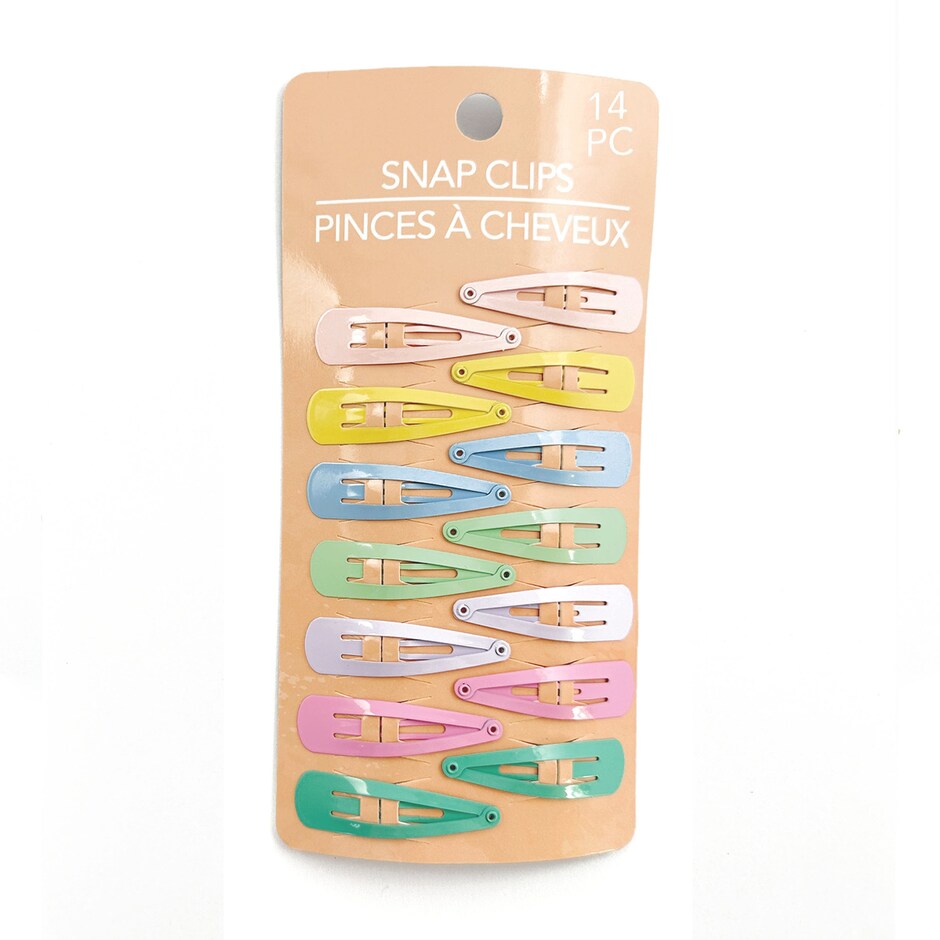 Ganchos de Pelo Snap Mercablo Colores Surtidos Paquetes de 14 y 18 3