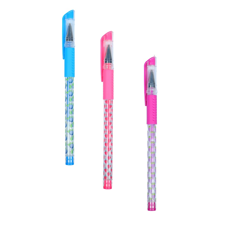 Lapiceros de Gel Frutales Paq de 3 5
