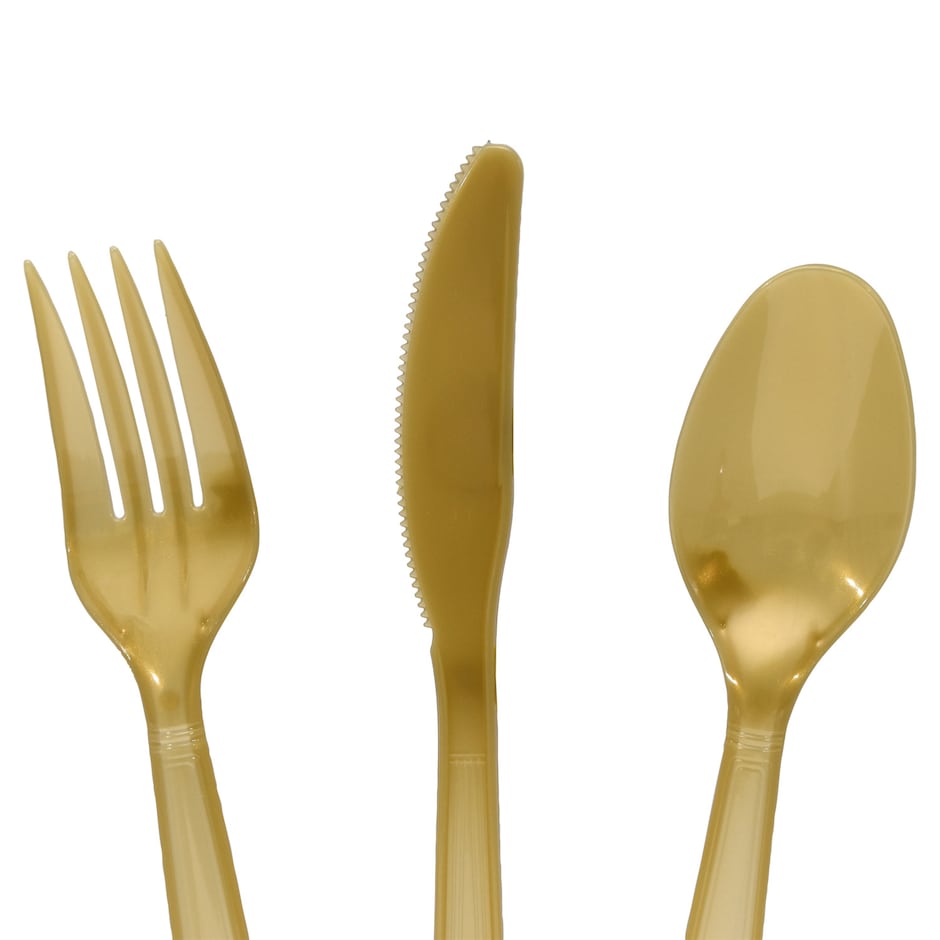 Bulk Dark Gold Plastic Utensils, 48ct. Packs Dollar Tree
