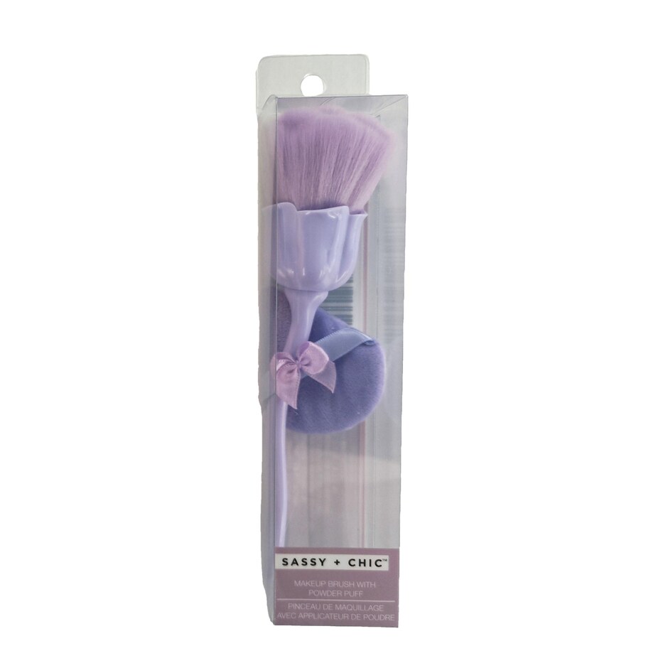 Brocha de Maquillaje Floral Sassy + Chic con Borla, Varios Colores 6