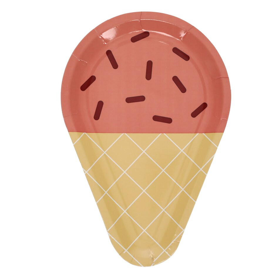 Bulk Ice Cream ConeShaped Paper Plates, 8ct. Packs Dollar Tree