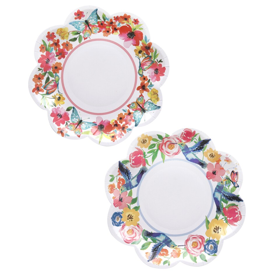 Bulk Spring Fling FlowerShaped Paper Party Plates, 14ct. Packs