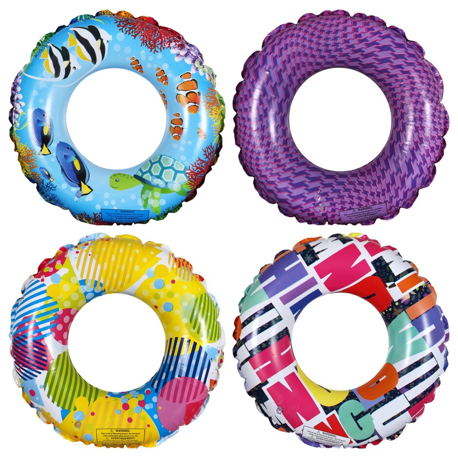 Outdoor Fun Splash-N-Swim Printed Swim Rings, 20 in.