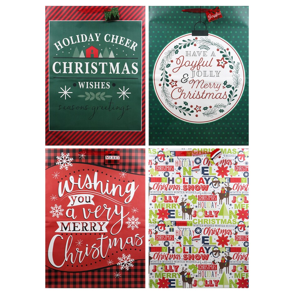 Bulk Voila Jumbo Christmas Gift Bags Dollar Tree