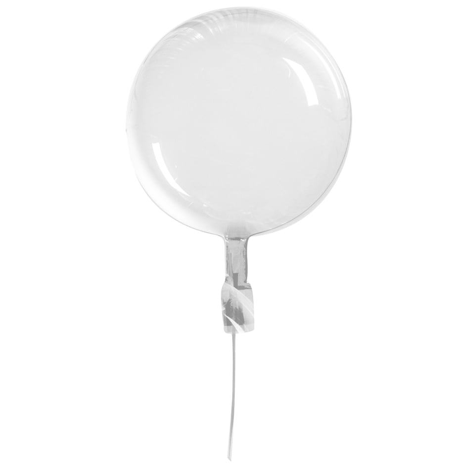 Premium Clear Bubble Balloons with Ribbon, 12 in.