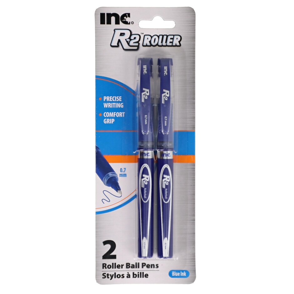 Plumas Inc. R-2 Roller Azules - Paquete de 2 pa Escribir Nitido 2
