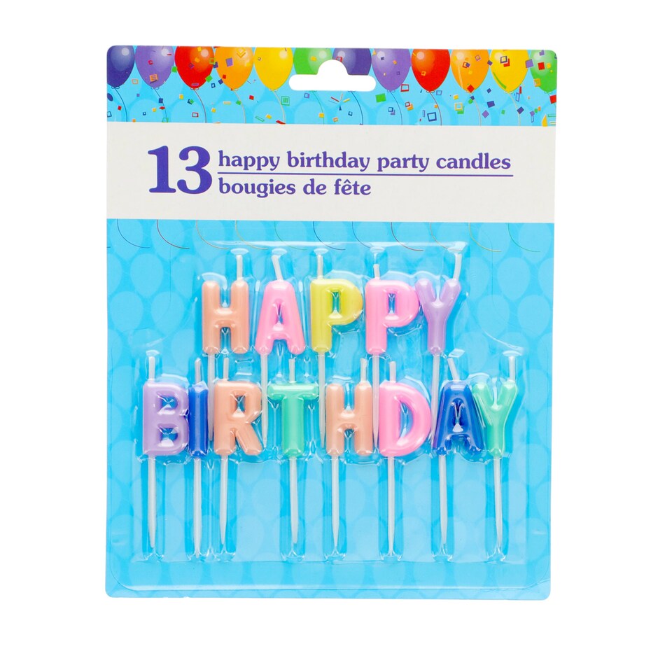Velas de Cumpleanos Letras Happy Birthday, Paquete de 4 Cajas 3