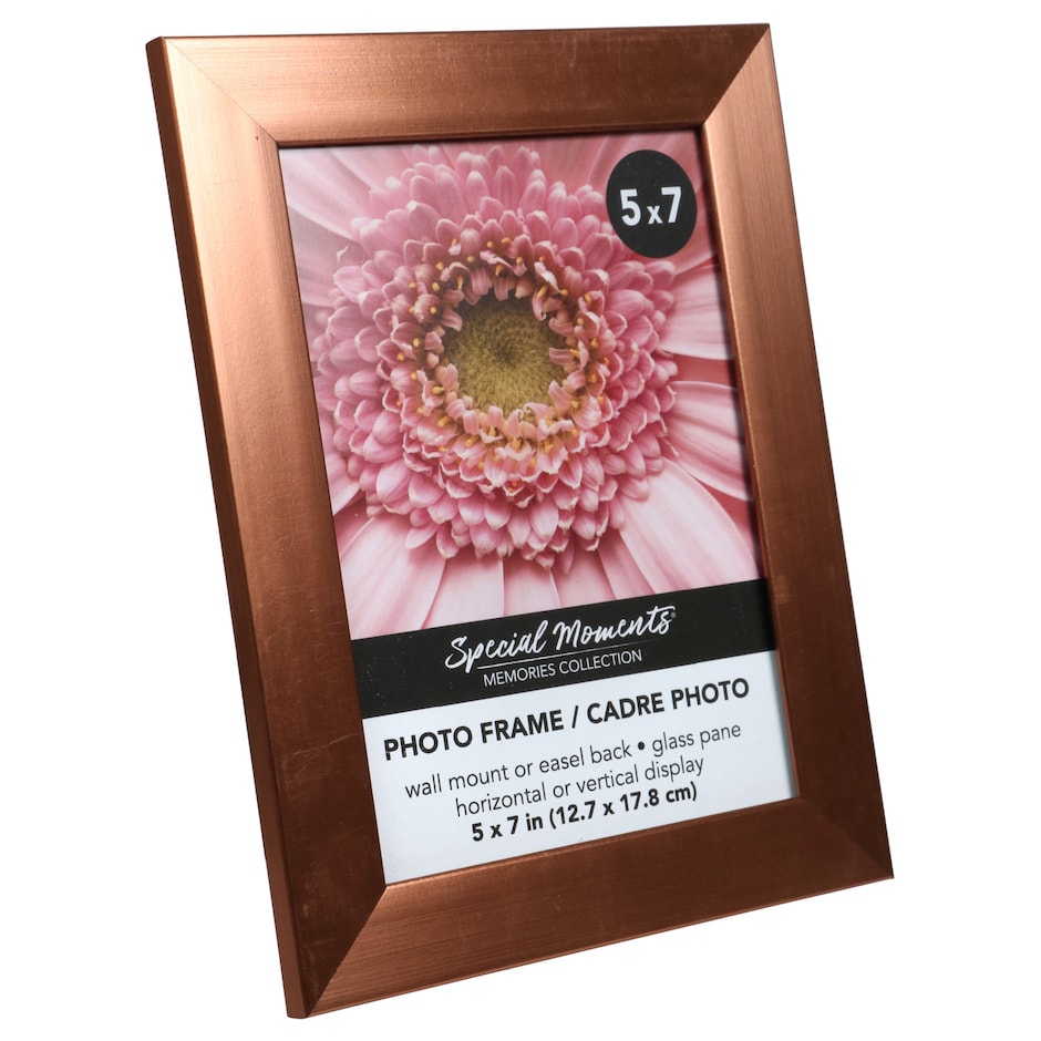 Bulk Special Moments Contemporary Rose Gold Plastic Picture Frames, 5x7
