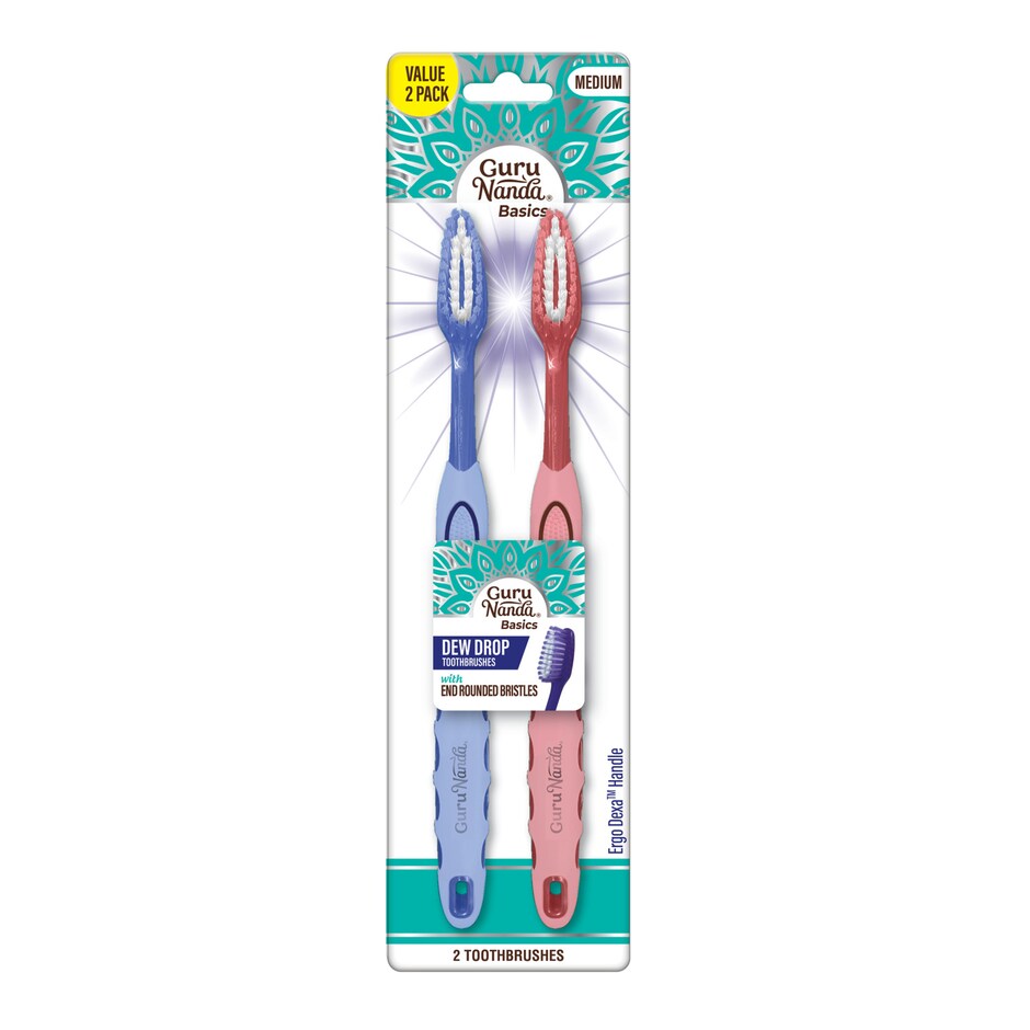 Cepillo Gurunanda Dew Drop Mediano - Pack 2 Colores Variados 4
