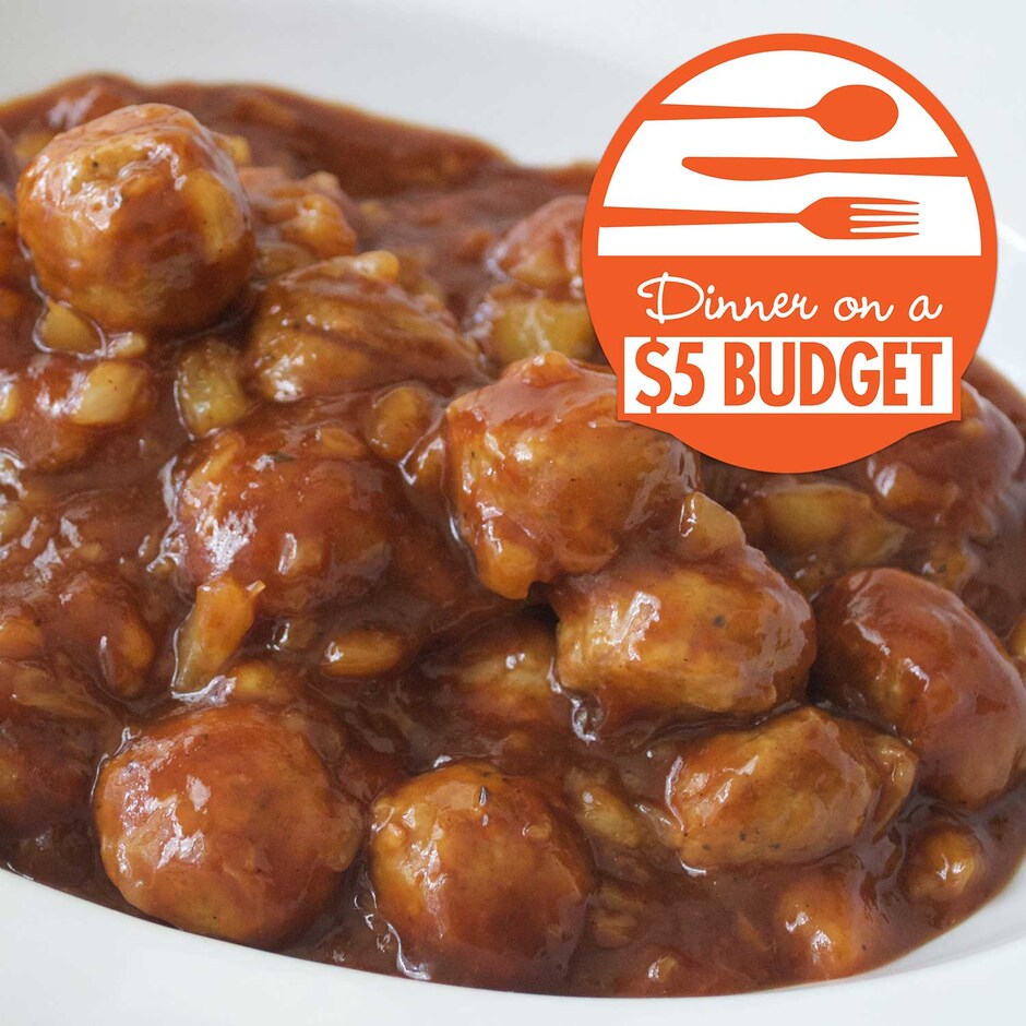 Pineapple BBQ Meatballs Dollar Tree