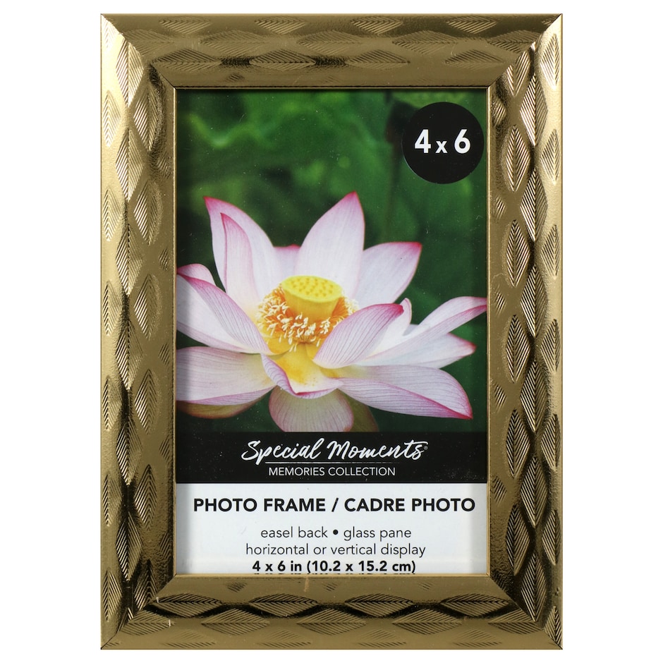 Bulk Special Moments Gold Diamond Grooved Picture Frames, 4x6 in