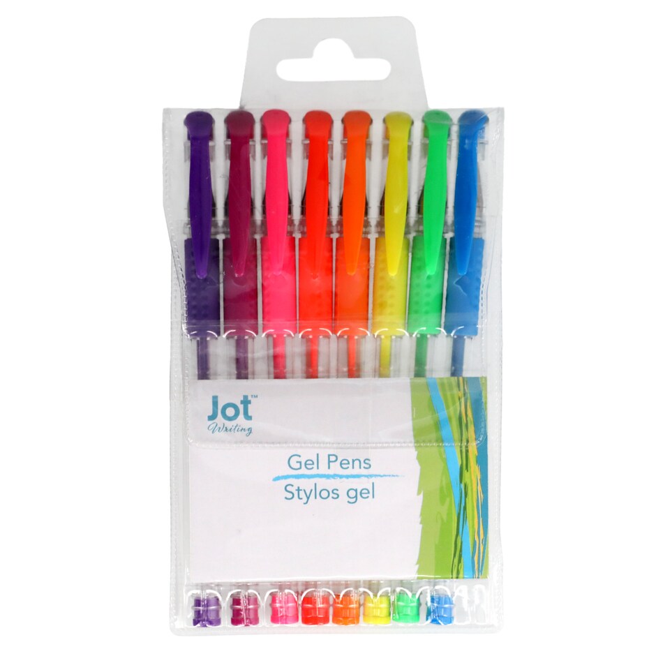 Jot Boligrafos Gel Neon, 8 unds - Colores Que Brillan 2