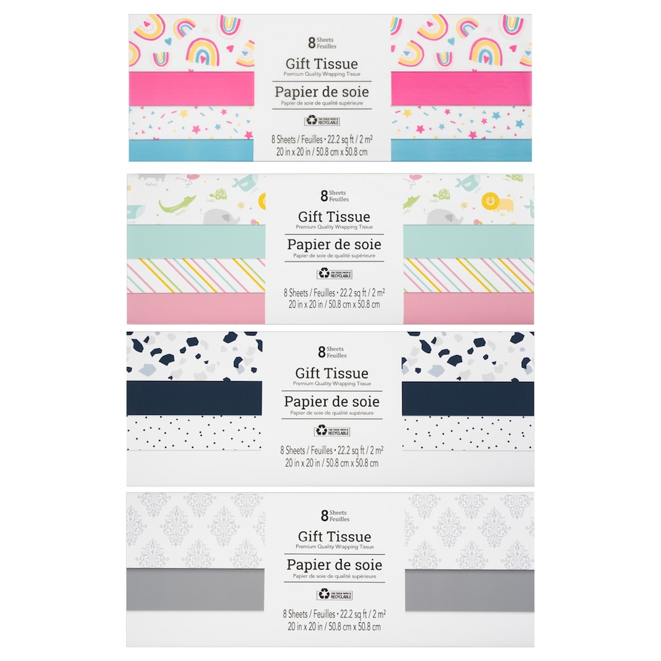 Papel Seda Pa Envolver Regalos - Disenos Bacanos - Pack de 8 5