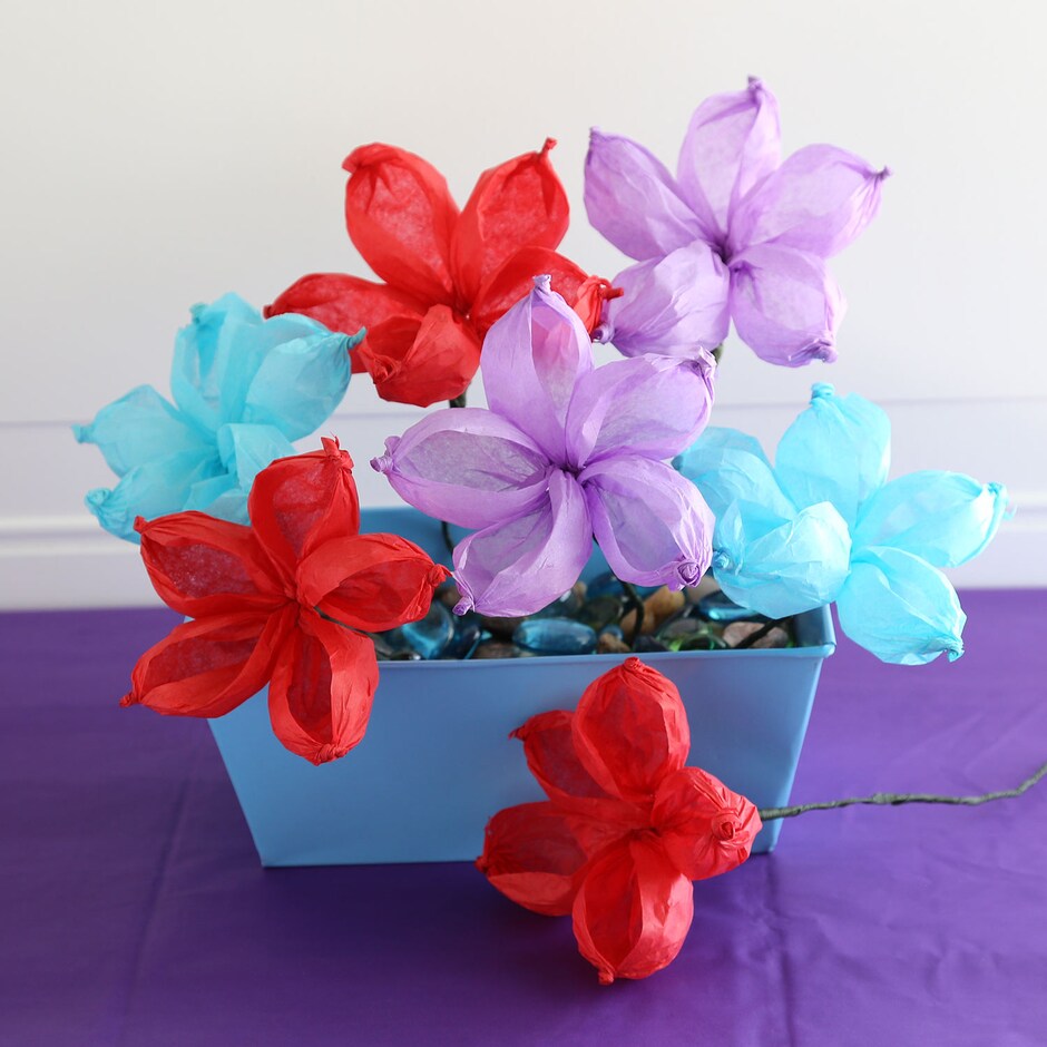 Twisted Tissue Paper Flowers Dollar Tree