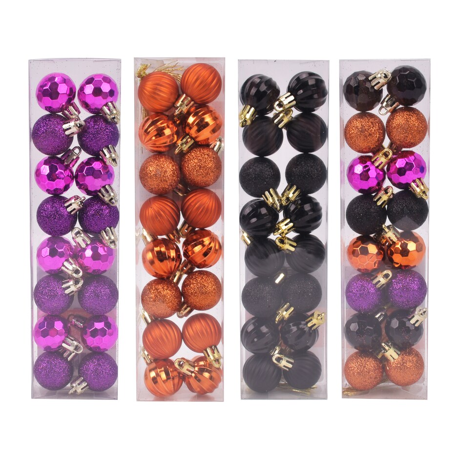 Halloween Themed Glitter Ornaments, 16-ct. Packs
