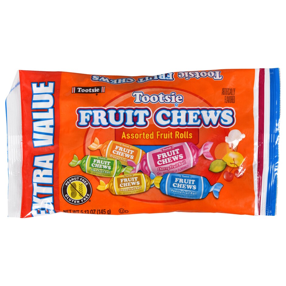Bulk Tootsie Fruit Chews Assorted Fruit Rolls, 5.13 oz. Bonus Bags