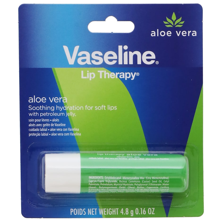 Bulk Vaseline Aloe Vera Lip Therapy, 0.16 oz. Tubes Dollar Tree
