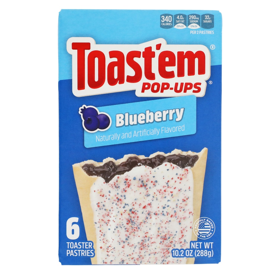 Toast'em PopUps Frosted Blueberry Fruit Pastries, 11 oz. Boxes