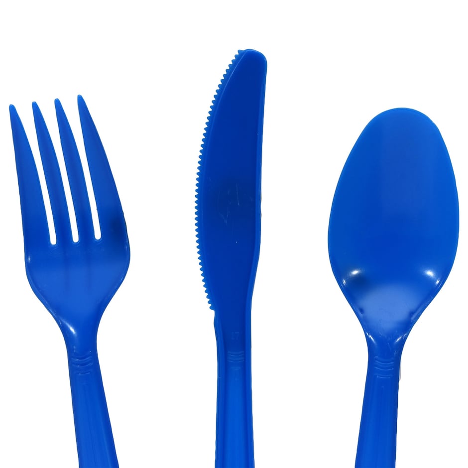 Blue Plastic Utensils, 48 ct. Bags