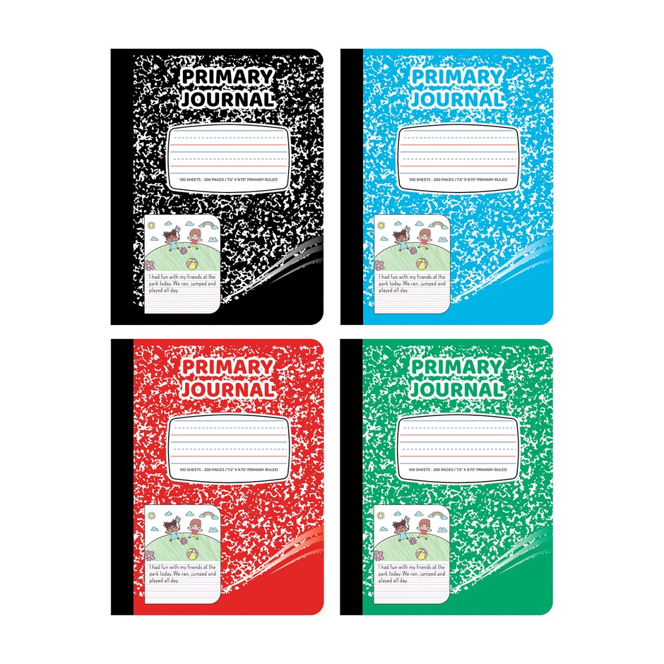Cuaderno de Lineas Primarias para Ninos, Colores Surtidos 6