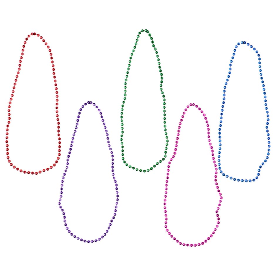 Collares de Fiesta Metalicos de Colores Brillantes - Paquete de 6 Cajas 4