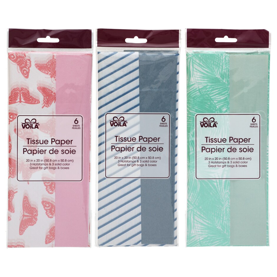 Bulk Voila Hot Stamp Tissue Paper, 6ct. Packs Dollar Tree