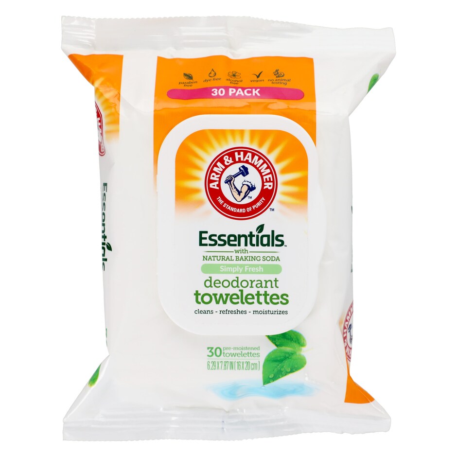 Toallitas Desodorantes Arm & Hammer Essentials, 30 Unidades 5