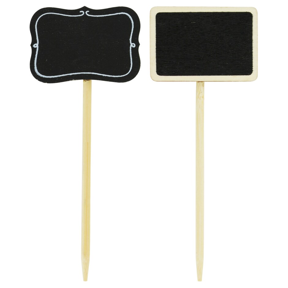 Bulk Floral Garden Chalkboard Wooden Stakes, 7.875x4.25 in. Dollar Tree