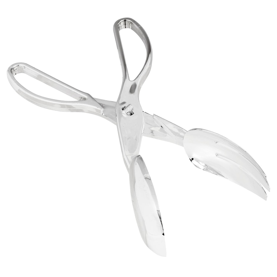 Bulk Silver Plastic Salad Tongs, 11 in. Dollar Tree