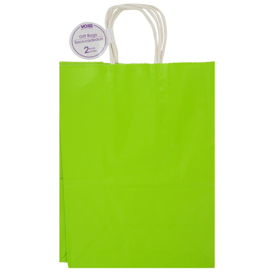 Fundas de Regalo Verde Limon Brillantes Voila, Paquete de 4 3