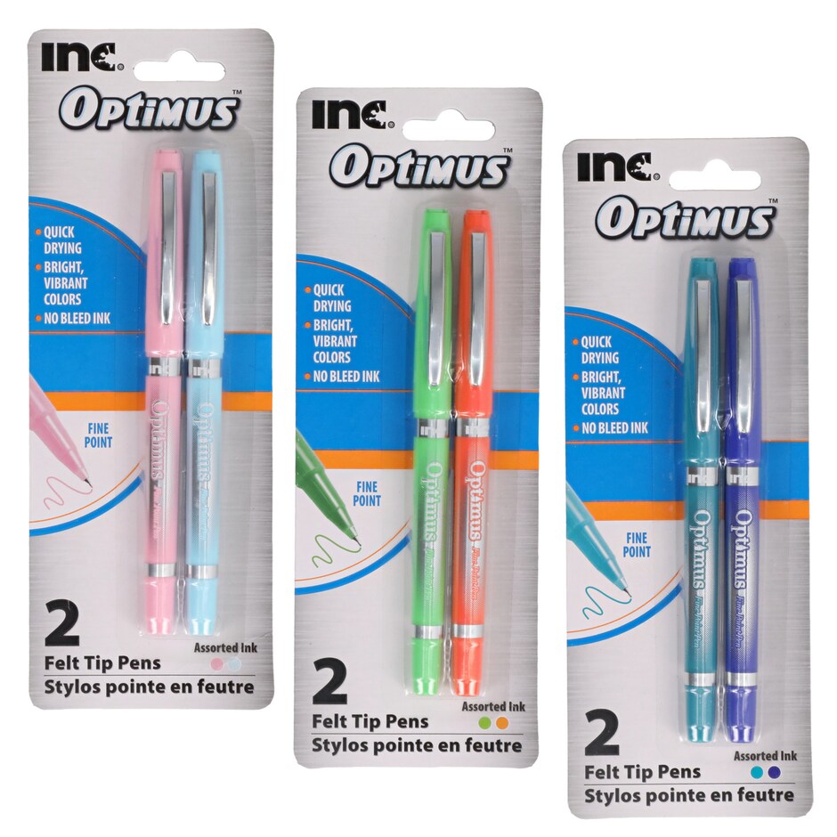 Plumas Optimus Punta Fina de Moda - Pack de 3 6