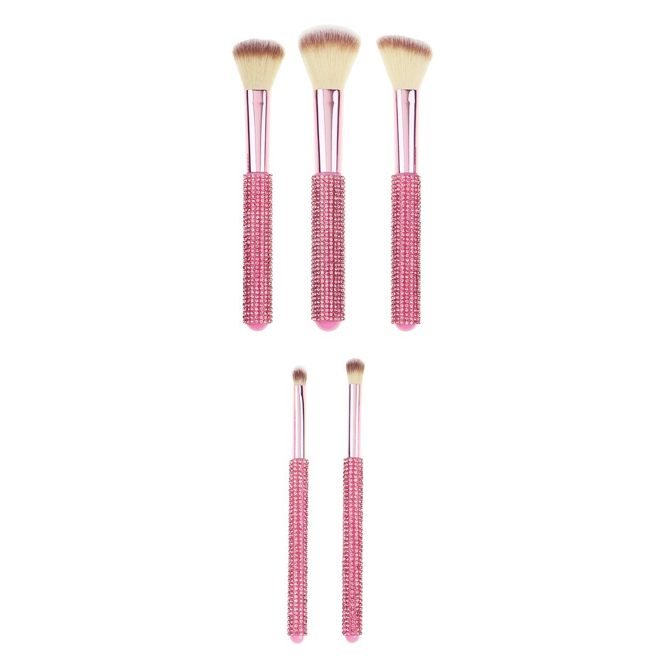 Set de Brochas Must Have Beauty con Brillitos 5pc Pa Maquillarte Jevi 6