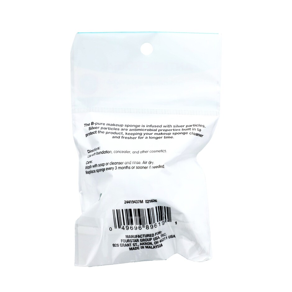 Esponja B Pure con Plata Antimicrobial para Maquillaje Perfecto 4