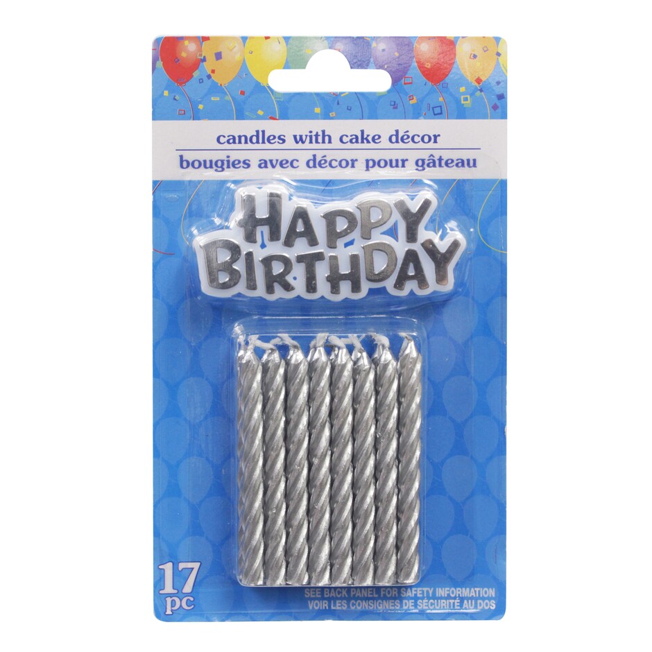Velas Metalicas de Colores para Tu Bizcocho - 16 Velas y Letrero 5